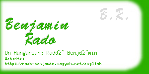 benjamin rado business card